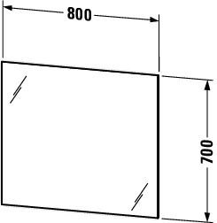 Badkamerspiegel Met Verlichting Duravit Indirect LED licht, Met schakelaar 800x700mm Mat Wit