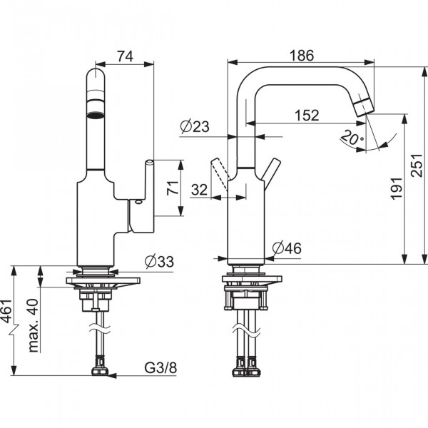 1 Gats Mengkraan Hansa VANTIS 251x152mm Chroom