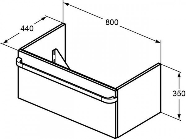 Ideal Standard TONIC II Voorkant voor lade 800 mm