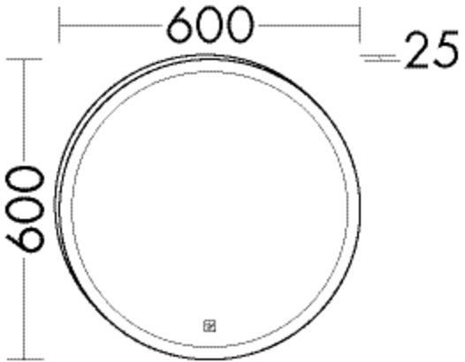 Miroir Salle De Bain Lumineux Burgbad RL10 Rond ø640mm SIDM060-PN645