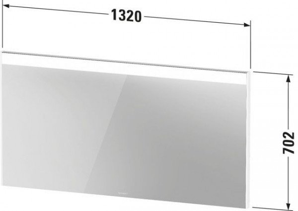 Badkamerspiegel Met Verlichting Duravit Brioso 1320x700mm Mat Wit