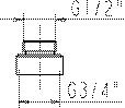 Jado Adapter voor opbouwmontage G1/2 - G3/4 (H960650)