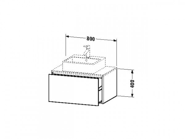 Duravit Wastafelmeubel XSquare 400x548mm