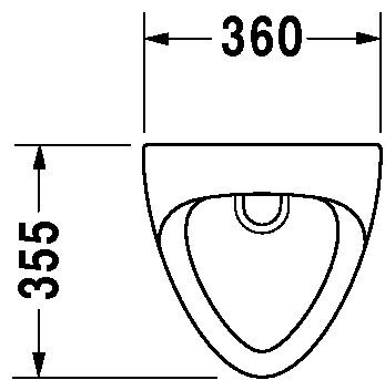 Duravit Bill Urinoir Verdekte toevoer (851350)