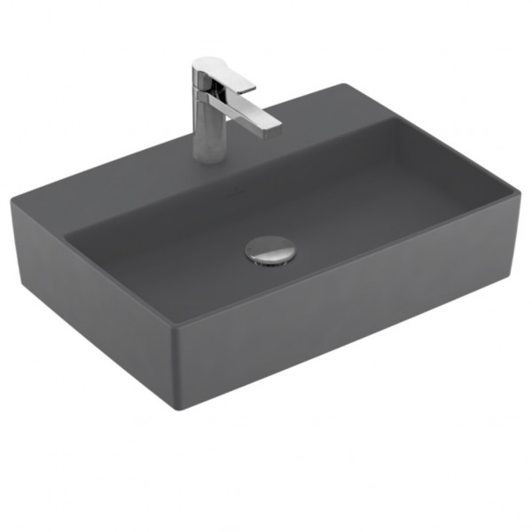 Villeroy en Boch Opzetwastafel Memento 2.0 600 x 420 mm Graphite CeramicPlus