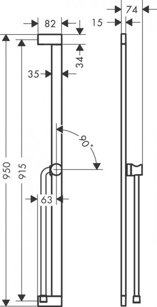 Unica Glijstangset S Puro 90 cm Chroom