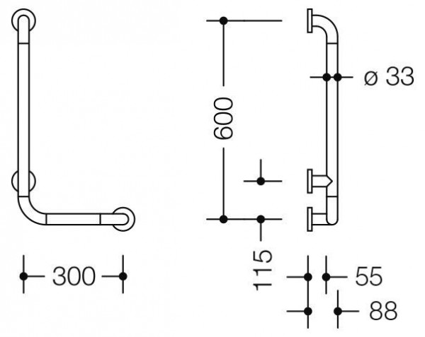 Hewi Badgreep Hoek Serie 801