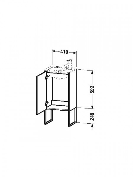 Duravit Wastafelmeubel XSquare voor 072343 410 mm