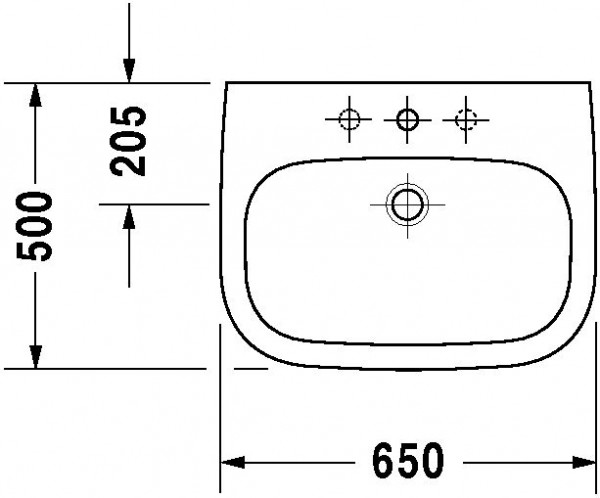 Duravit D-Code wastafel of witte kolom