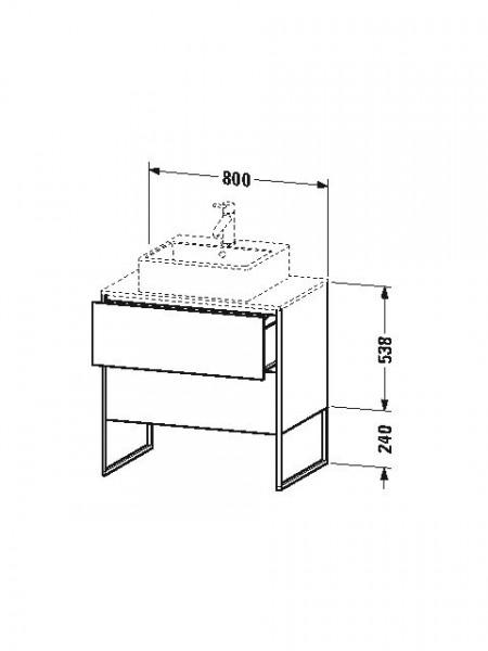 Duravit Wastafelmeubel XSquare 778x800x548mm