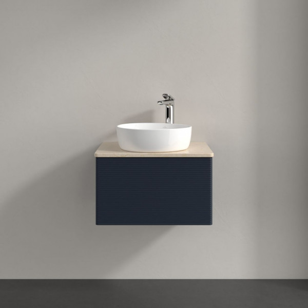 Wastafelmeubel Voor Opzet Waskom Villeroy en Boch Antao 600x360x500mm Midnight Blue Matt Lacquer/...