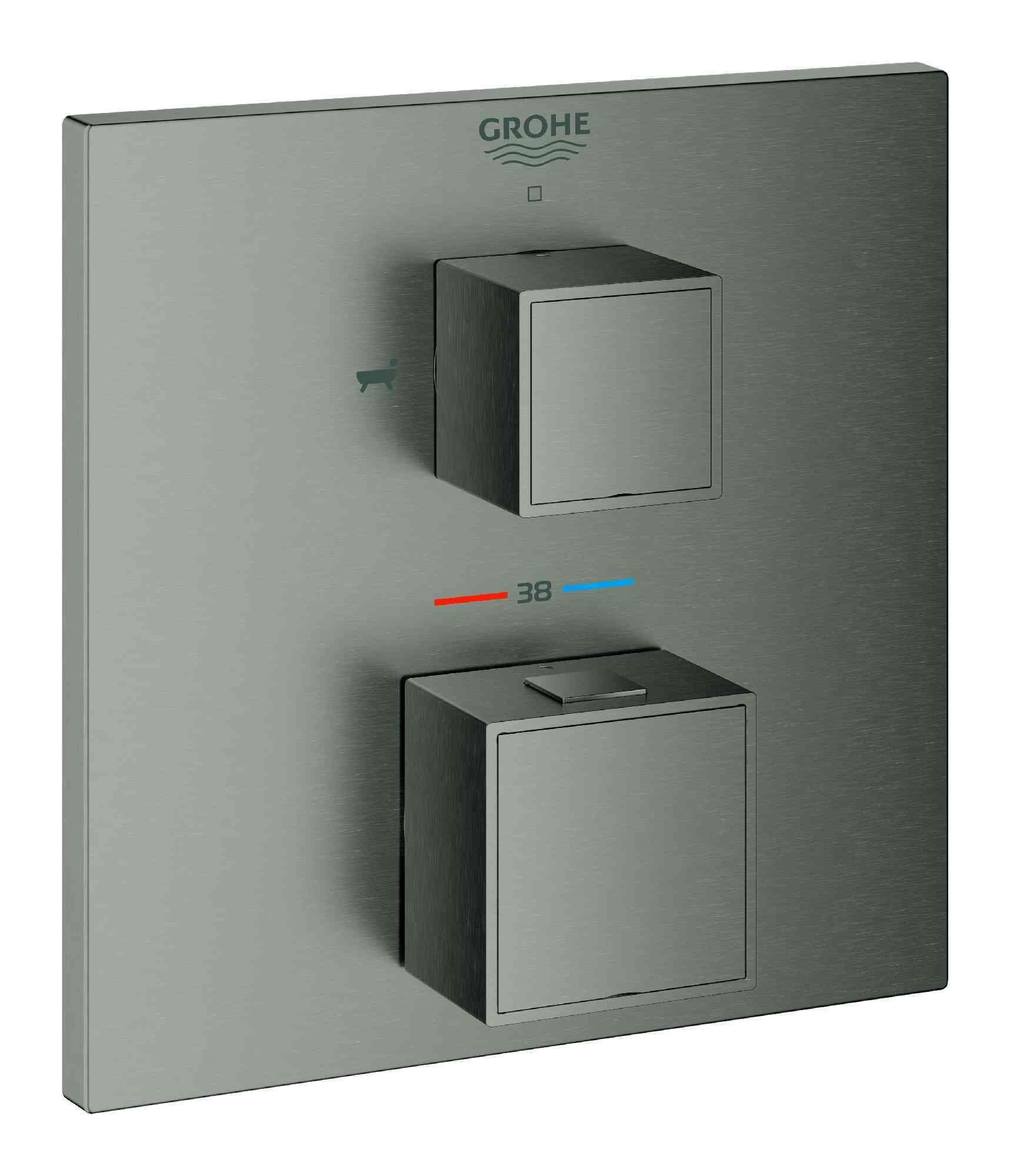 Grohe Grohtherm - Mitigeur thermostatique de douche encastré pour 2  sorties, chrome 24076000