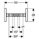 Geberit Inbouwreservoir Duofix Hangend dwars element voor wandarmatuur AP 111770001