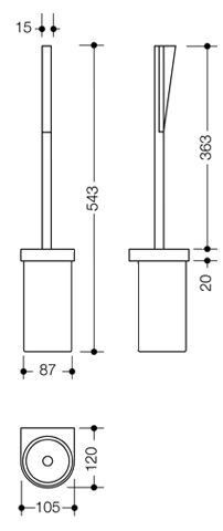 Hewi Toiletborstelhouder System 800 K