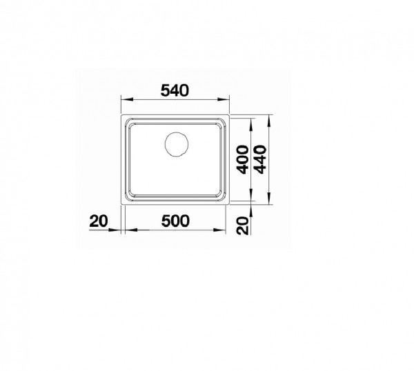 Blanco Inbouw Spoelbak Etagon 500-U (521841)