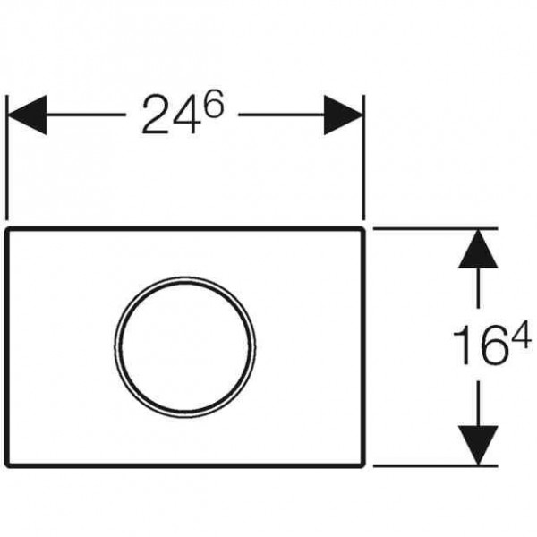 Geberit Bedieningspaneeldekking Toilet Sigma10 voor met elektronische spoelactivering Chroom Mat/Glazend (242782)