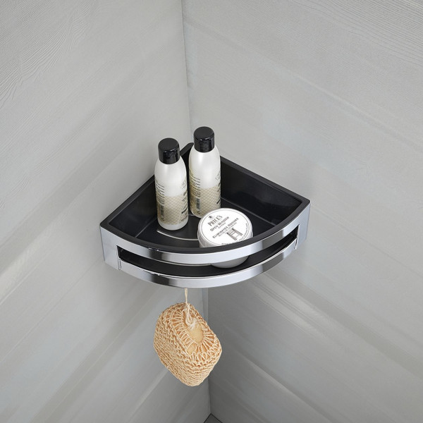 Shower Caddy Gedy ZANTE Chroom/Zwart