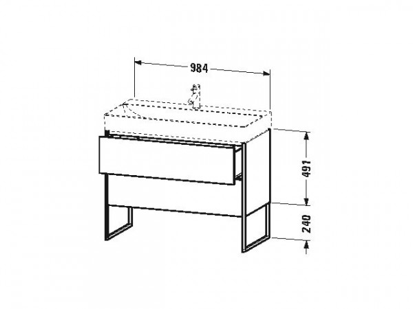 Duravit Wastafelmeubel XSquare 731x460mm