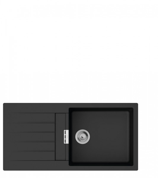 Evier Encastrable Hansgrohe S52 480 Vidage automatique égoutoir Noir graphite