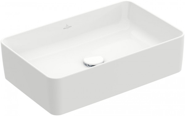 Villeroy & Boch Collaro opzetwastafel rechthoekig 56x36cm zonder overloop zonder kraangat ceramic+ wit 4A2056R1