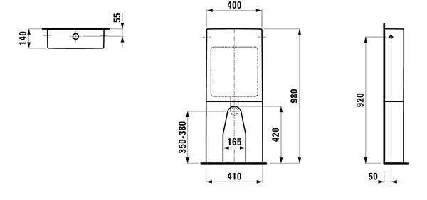 Duoblok Reservoir Laufen UNIVERSAL Mat Wit