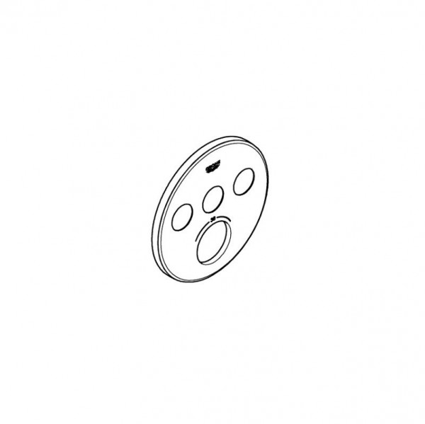 Rosace Grohe pour thermostat encastré SmartControl avec 3 boutons-poussoirs Chromé 49035000