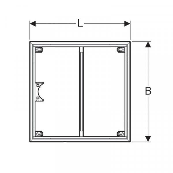 Geberit Steplano installatieframe voor doucheplaten setaplano tot 100 cm voor 4 steunvoeten 154470001