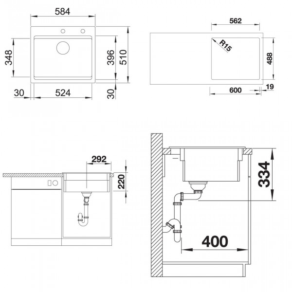 Blanco Inbouw Spoelbak Etagon 6 (525162)