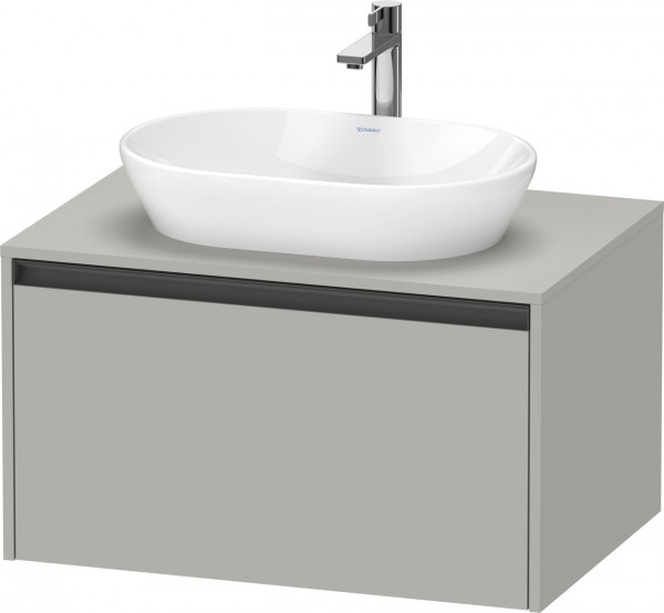 Meuble Pour Vasque à Poser Duravit Ketho.2 1 tiroir, poignée anthracite 800x459mm Gris béton mat K24885007070000