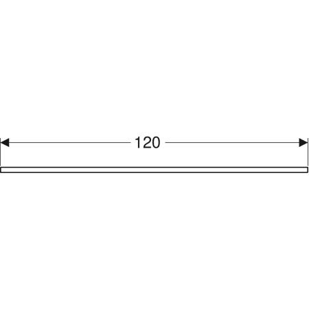 Wastafelblad Geberit ONE voor 1 ovale wastafel 1200x20mm Marmerlook wit mat