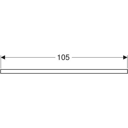 Wastafelblad Geberit ONE voor 1 rechthoekige wastafel links 1050x30mm Glanzend Wit