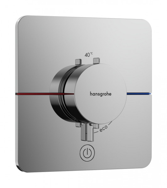 Mitigeur Thermostatique Douche Hansgrohe ShowerSelect Comfort Q 1 sortie Encastré avec sortie additionnelle 155x155mm Chromé