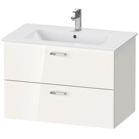 Badkamermeubel Set Duravit XBase Wastafel met wastafel en spiegel 830mm Glanzend Wit