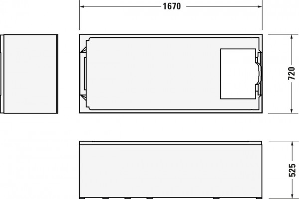 Badpoot Duravit Duravit No.1 voor 700490 1700x750mm