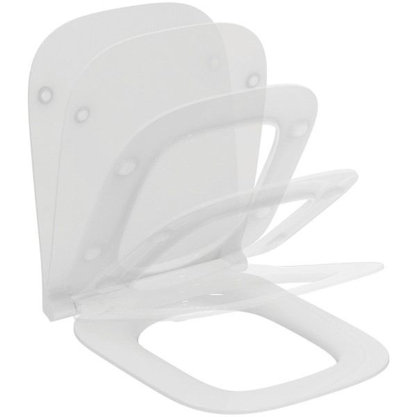 Softclose WC Bril Ideal Standard i.life B, extra plat 360x45x450mm White SmartGuard