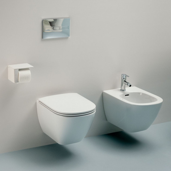 Laufen Lua wandbidet 36x52x30cm 1 kraangat met antikalkbehandeling Keramiek Pergamon H8300810003021