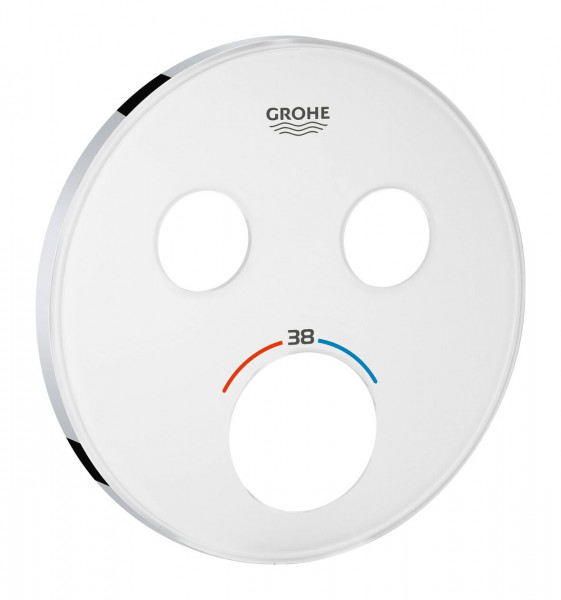 Rosace Grohe pour thermostat encastré SmartControl avec 2 boutons-poussoirs Blanc Lune 49033LS0