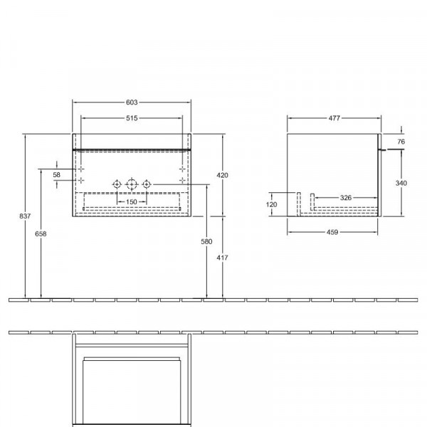 Villeroy en Boch Venticello Onderkast 603x420x477mm (A93305)