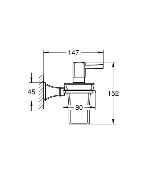 Grohe Grandera zeepdispenser met houder chroom 40627000