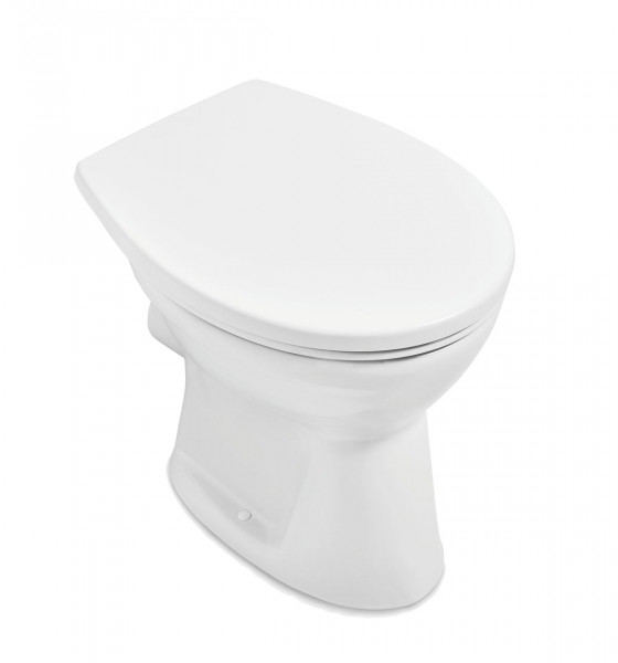 WC à Poser Villeroy et Boch O.novo fond plat sans bride DirectFlush Ovale horizontal 360x395mm Blanc Alpin