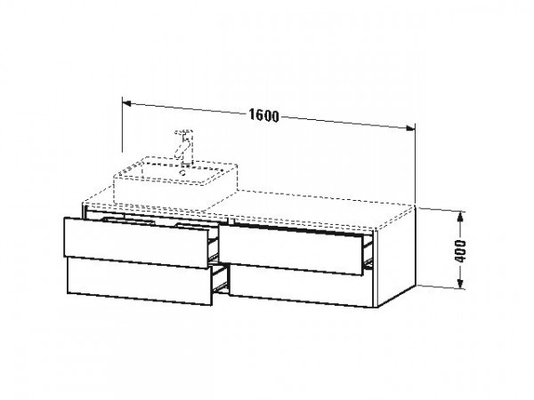 Duravit Wastafelmeubel XSquare 400x548mm