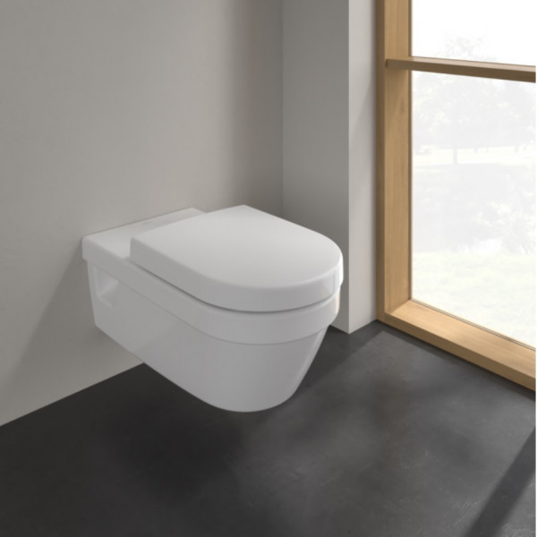 WC Suspendu Villeroy et Boch ViCare avec poignées Design 700x370x325mm Blanc Alpin 56498101