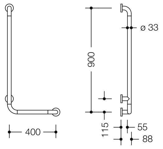 Hewi Badgreep Hoek Serie 801