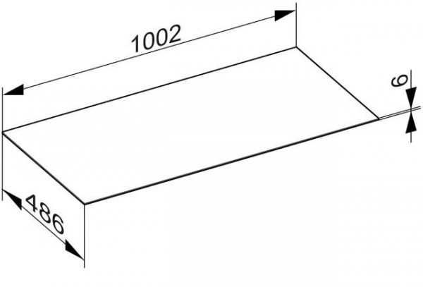 Wastafelblad Keuco Edition 90, 1002 mm Satijn Antraciet