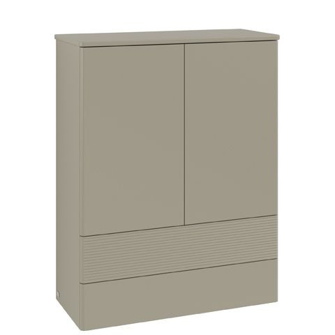 Wandmeubel Villeroy en Boch Antao Met Structuur 2 laden 2 deuren 814x1039x356mm Stone Grey Matt L...