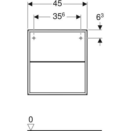 Wandmeubel Geberit One nis met plank 450x492mm Mat Wit