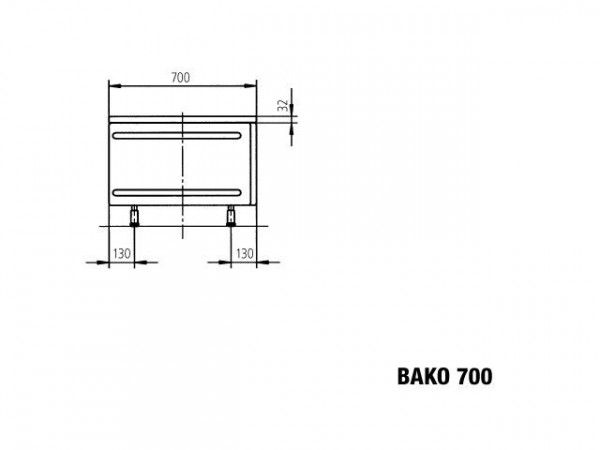 Kaldewei Bako voorpaneel met plint 170x51.5cm wit 685500050001