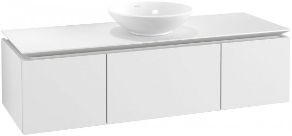 Meuble Pour Vasque à Poser Villeroy et Boch Legato 3 Tiroirs 1400x380x500mm Blanc Mat