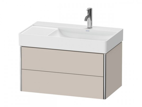 Meuble Pour Lavabo Encastrable suspendu Duravit XSquare pour 234980, version droite Taupe 784 mm