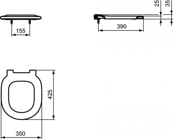 Ideal Standard Connect Toiletzitring Voor E819401 Wit